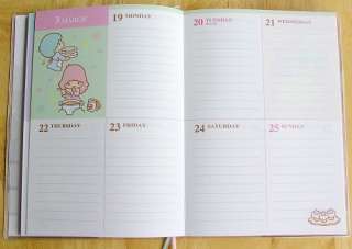 2012 Little Twin Stars Schedule Book Daily Planner Agenda Sundae B6 