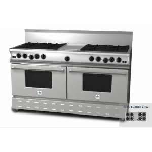   RNB 60 Inch Propane Gas Range With 12 Inch Griddle   Stainless Steel