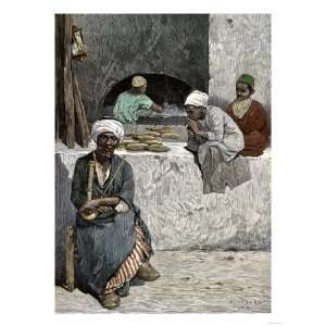 Arab Bakers at their Bread Oven in Cairo, Egypt, 1880s Premium Poster 