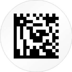  Custom 2D Barcode Label Template, 0.5 Circle Polyester 