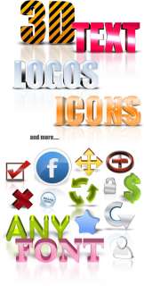 EASY 3D Icon Maker V2   3D Logos, icons & Text Mak   CD  