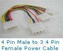 15 Pin SATA Male/4 Pin Female Power Cable For IDE HDD  