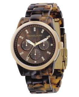   Kors Watch, Womens Chronograph Acrylic Tortoiseshell Bracelet MK5038