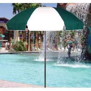   Foot Forest Green & White Lifeguard Umbrella With Tilt Everything