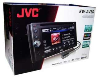 NEW JVC KW AV50 IN DASH TOUCHSCREEN CAR CD/DVD PLAYER RECEIVER W 