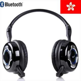 Black Wireless Stereo Bluetooth Headset W/Mic For 