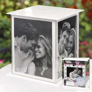  Acrylic Photo Frame Wedding Reception Card Box Holder 