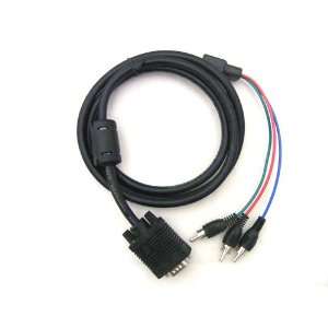  For PC VGA to TV 3 RCA Component AV adapter Cable 3 Ft For 