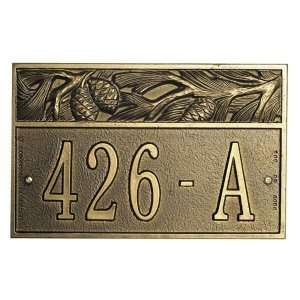   One Line Cabin Address Plaques in Antique Copper