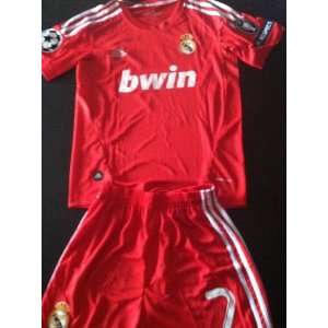  Adidas #7 Ronaldo Real Madrid Kids Soccer Youth Set Jersey + Shorts 