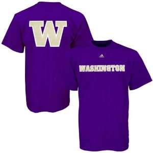  adidas Washington Huskies Purple Prime Time T shirt 
