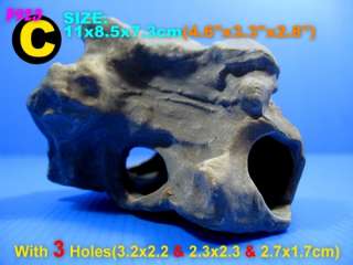 2PC MF CICHLID STONE Ceramic Aquarium Rock Cave decor  