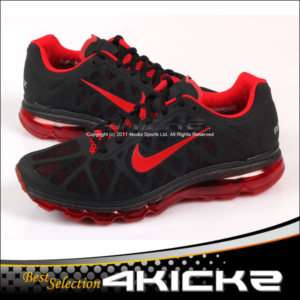 Nike Air Max + 2011 Black/Sport Red Running Shoes Mens  