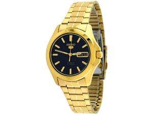   SNKL02 Mens Gold Tone Black Dial Self Winding Automatic Watch