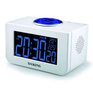 Radio Controlled Talking Alarm Clock W/ LED Numbers 