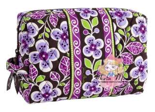 Vera bradley Large Cosmetic Bag Wallet in Plum Petals  