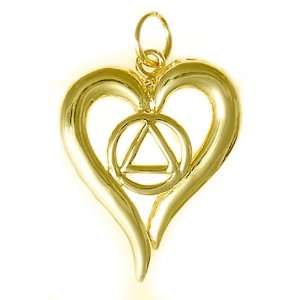Alcoholics Anonymous AA Recovery Symbol Pendant #398 4, 3/4 Wide and 