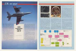 1987 Dassault Alpha Jet 2 4 Page Test Report Article  