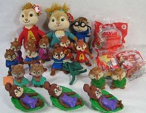 lot of 21 Alvin and the Chipmunks toys, McDonalds, Ty, 2009 2011 