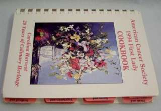 American Cancer Society 1994 First Lady Cookbook Spiral  