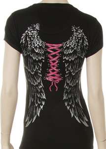 Angel Wings with Corse Tie Shirt  