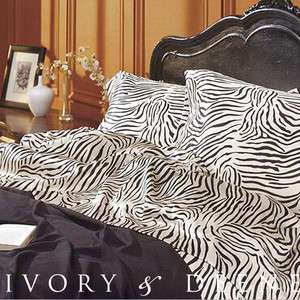   Print Silk Satin KING SIZE Bed Sheet Set NEW Animal Safari Bedding