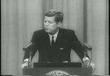   JFK speaks about the satellite; animations of satellite transmitting