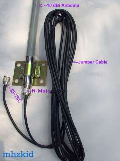   Wireless Router with the 12dBi OMNI Antenna and RP TNC Jumper Cable