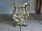 Vintage 1950   60s Cast iron Metal Music Book Floor Stand 11 tall x 