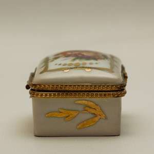   Sevres French Courting Couple Gilt Porcelain Trinket Snuff Box  