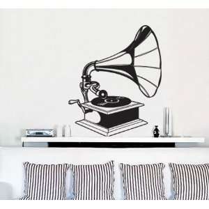    Vinyl Wall Decal Sticker Antique Record Phonograph 