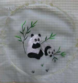 Chinese Handmade double face silk Embroiderypandas 8  