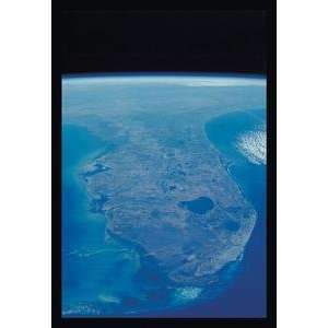  Vintage Art View of Florida Peninsula From Space   10700 6 