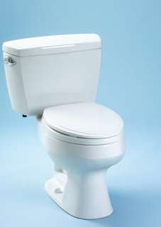 High profile, round close coupled toilet with 12 rough in. Low 