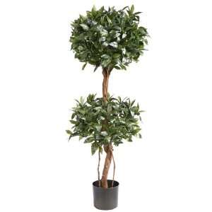   Potted Sweet Bay Artificial 2 Tier Topiary Tree