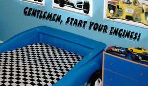 Race Car Bedroom Start Your Engines Wall Decor Decal  
