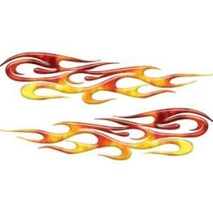    Full Color Tribal Reflective Real Fire Flame Decals Automotive