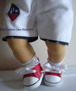 DOLL CLOTHES fit Bitty Baby Boy Sailboat 4 Piece Outfit  