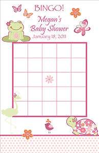   Cocalo Once Upon a Pond Baby Shower BINGO Game Cards Turtle Frog