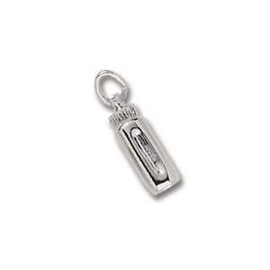  2673 Baby Bottle Charm   Sterling Silver Jewelry