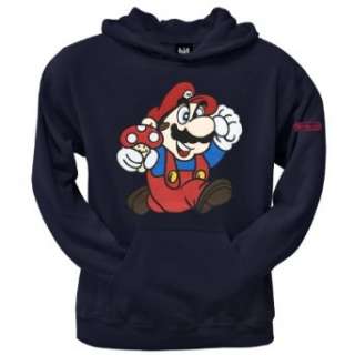  Mario Bros.   Mario Running Hooded Sweatshirt Clothing