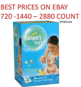 PAMPERS SOFT CARE SCENTED BABY WIPES UP TO 2,880 COUNT   FREE SHIP 