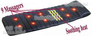 silky quilted 9 Motor Massage Mat With Soothing Heat  
