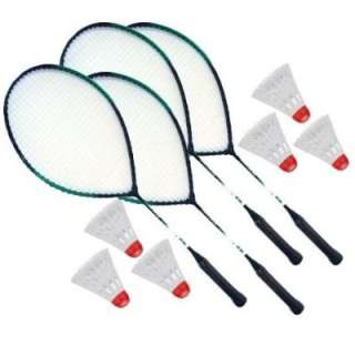 NEW GREEN SPORT 007 BADMINTON SET RACKET SHUTTLECOCK UK  