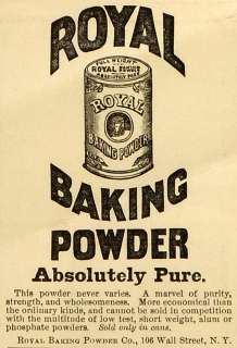 1883 Ad Royal Baking Powder Co New York Food Canned Cooking Products 