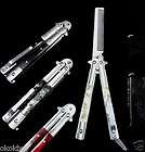 Practice BALISONG BUTTERFLY COMB Knife Trainer tool folded 3 choice