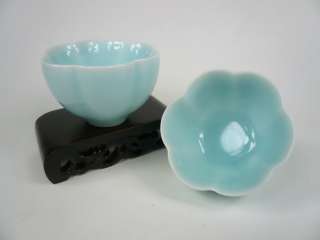 Longquan Kiln Celadon Porcelain Tea Cup 35ml * 2  