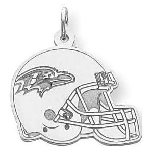   Silver NFL Baltimore Ravens Football Helmet Charm