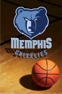 national basketball association memphis grizzlies court logo poster