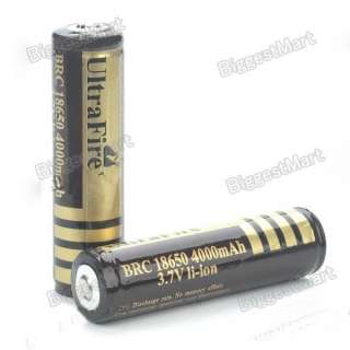   Protected 18650 4000mAh Rechargeable Batteries Plus Charger  